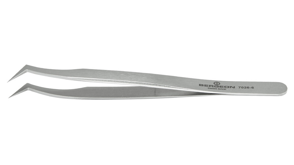 Bergeon 7026-6 tweezers type 6, extra thin, 80 % nonmagnetic
