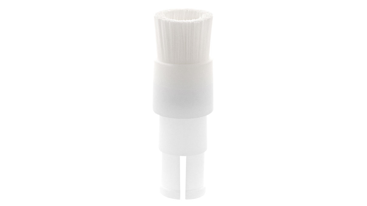 Brush fine Ø 10 mm, nylon 0,08 mm, white, for vacuum pumps
(to be used with adaptor 310983)