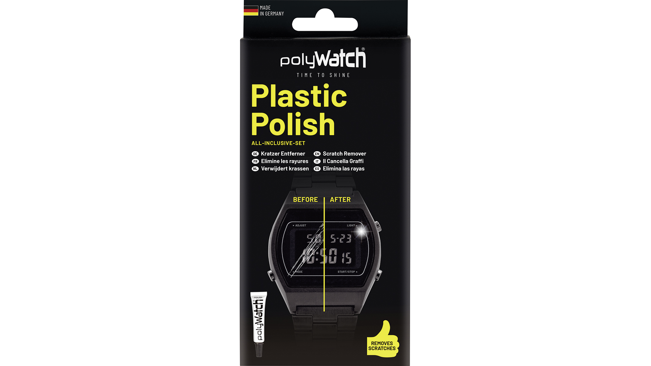 polyWatch Plastic Polish, Einzelverpackung, Kunststoff Polierpaste