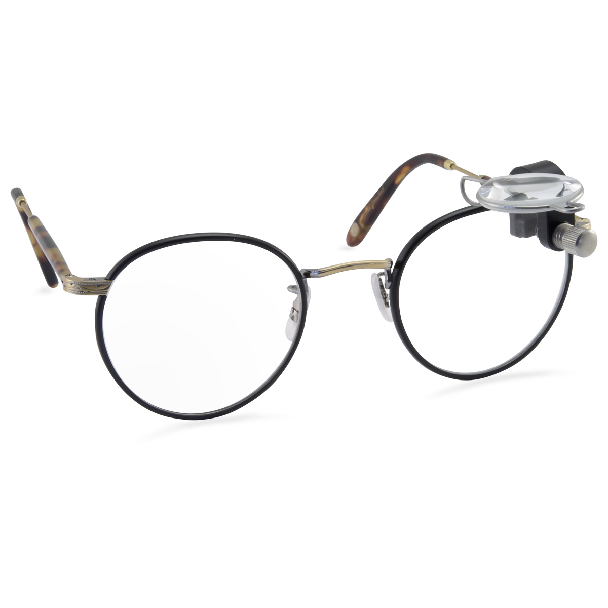 Magnifying glass for spectacles, 2,5x, left