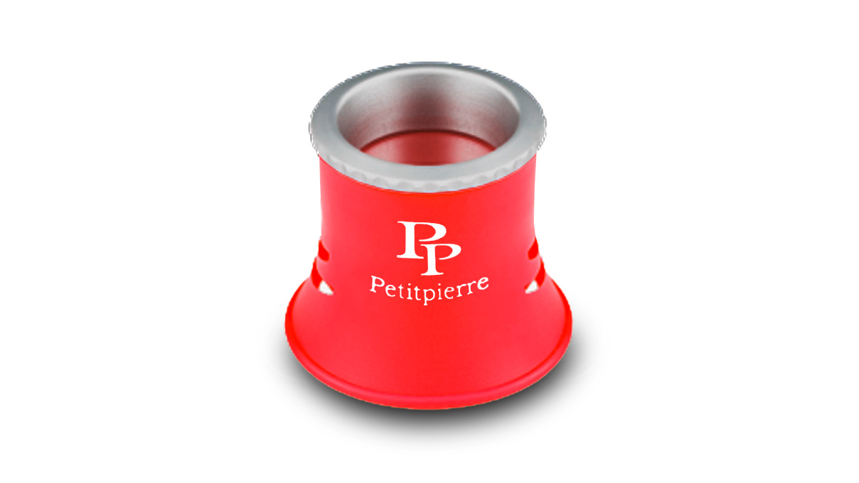 Petitpierre Lupa de relojero con cuerpo blando, aumento 2,5x, roja