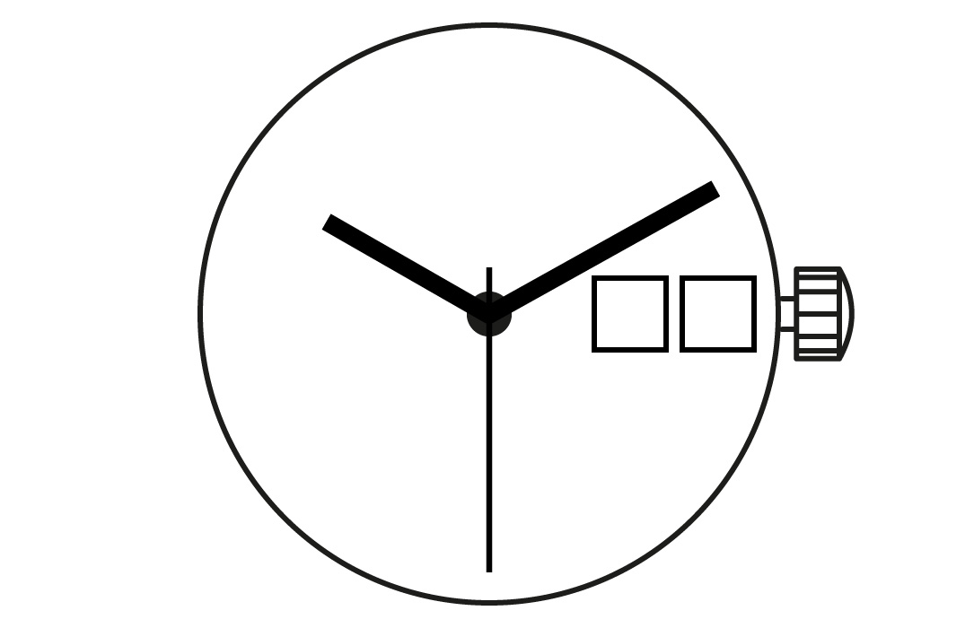 AU-Werk Ronda 519 11 1/2``` SC BIG DATE3 Quarz (371)