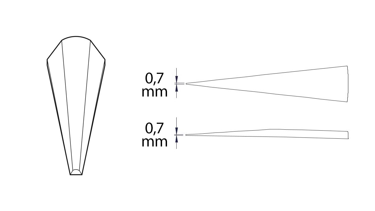 Beco Technic Pinzette Form 3, Edelstahl SA, Spitzen Kunststoff CF, 130 mm