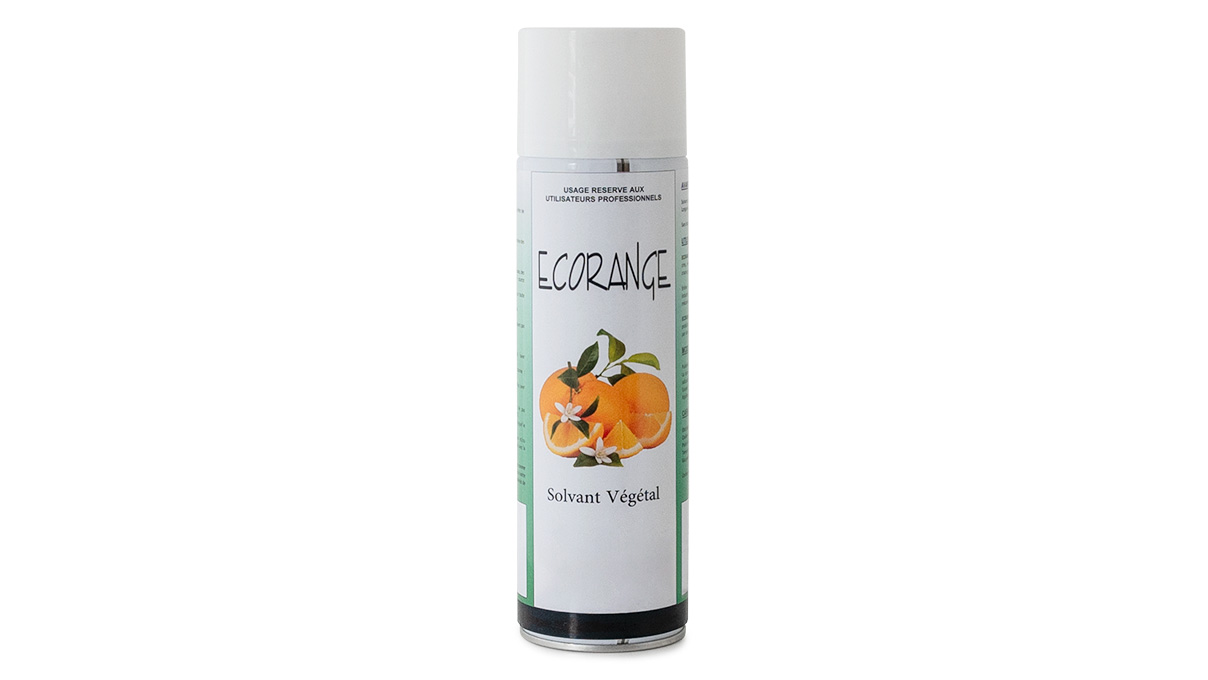 Grease-removing spray Ecorange for removal of adhesive on lapping machine