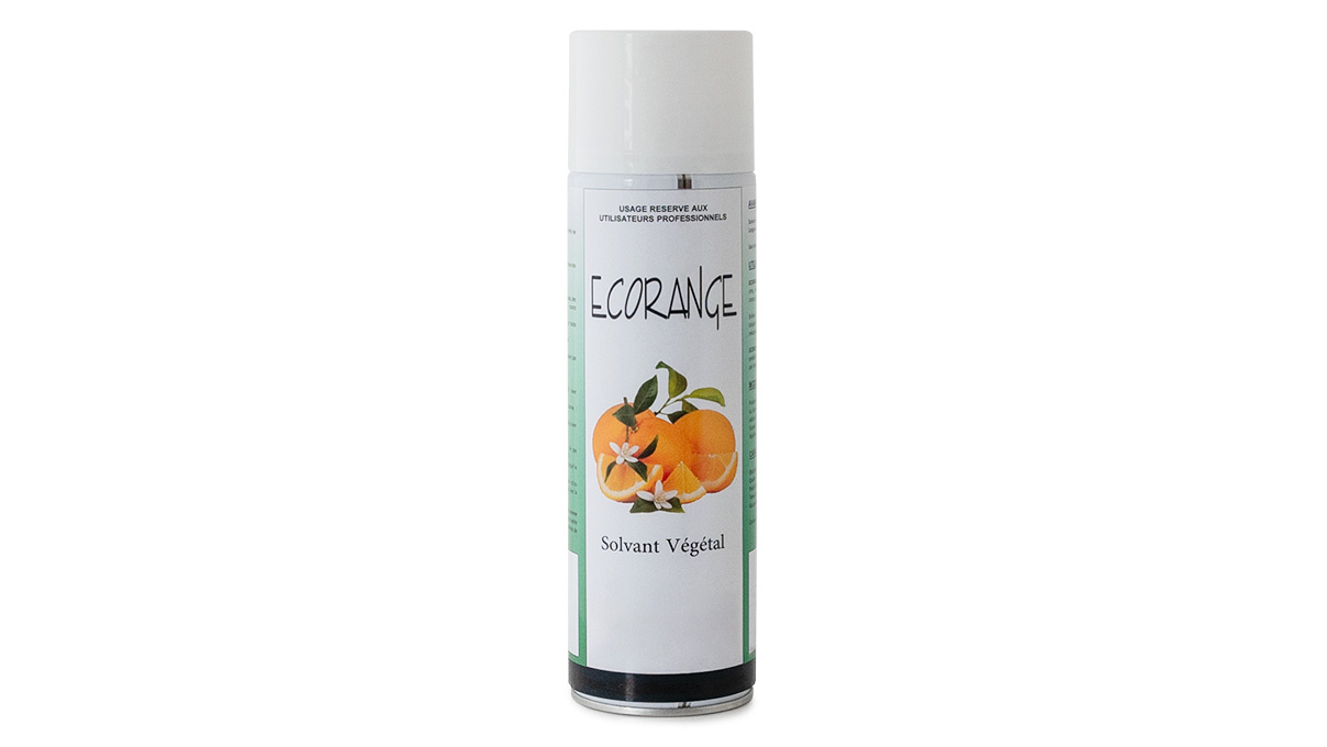 Grease-removing spray Ecorange for removal of adhesive on lapping machine,  500 ml