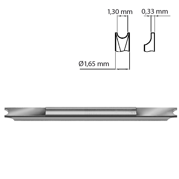 Bergeon 6825-F Reservevork voor trekstanggereedschap, Ø 1,65 mm