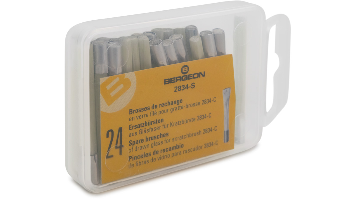 Bergeon 2834-S replacement brushes for Bergeon 2834-C scratch brush, 24 pieces
