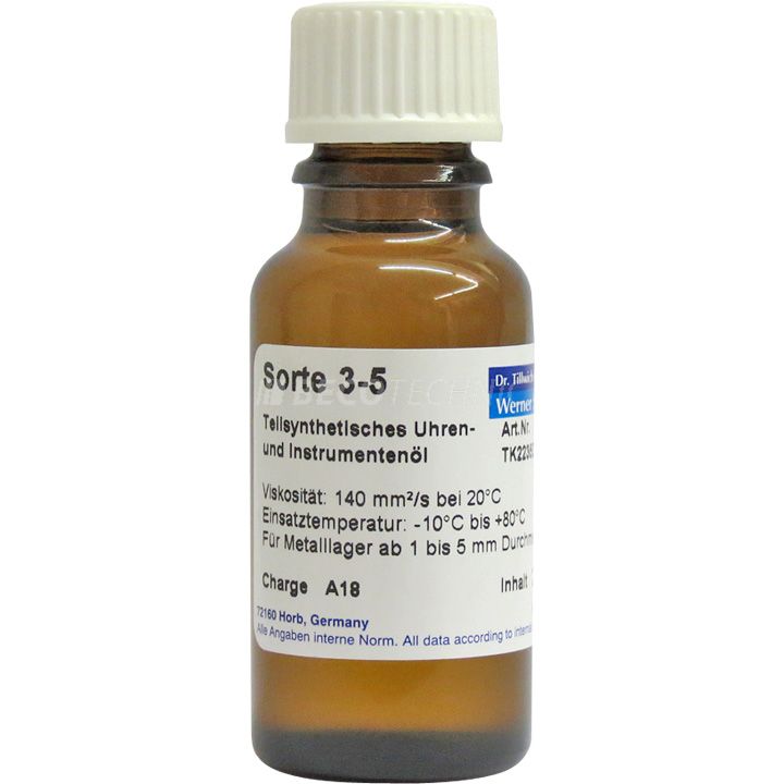 Etsyntha Uhrenöl 3-5, teilsynthetisch, 20 ml