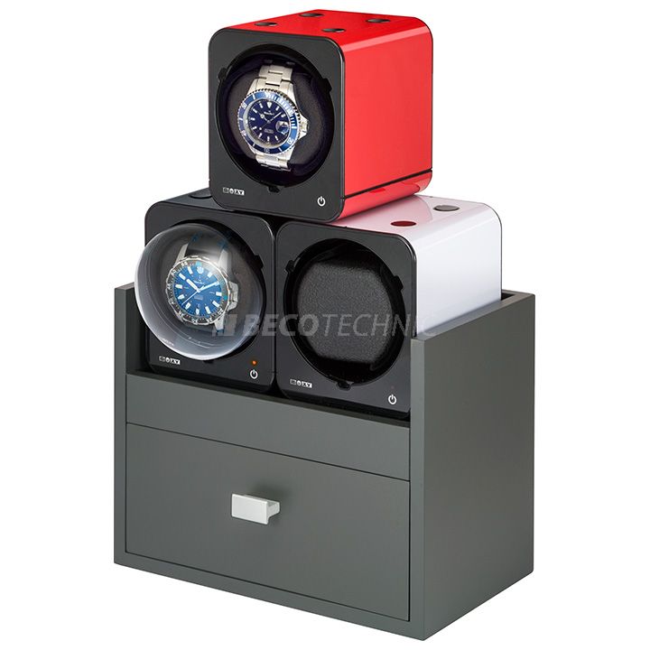 Boxy Fancy Brick watch winder, black, without adapter