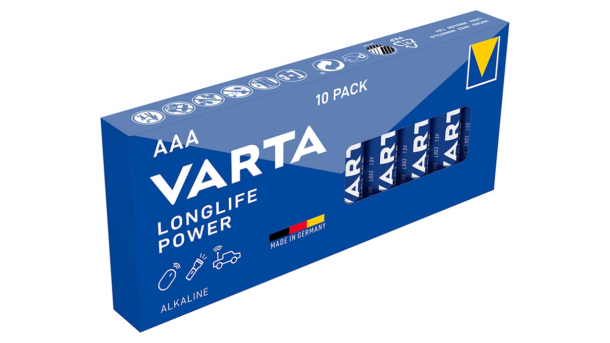 Varta 4903 Alkaline Longlife Power Batterie 1,5V (Micro, LR03, AAA)