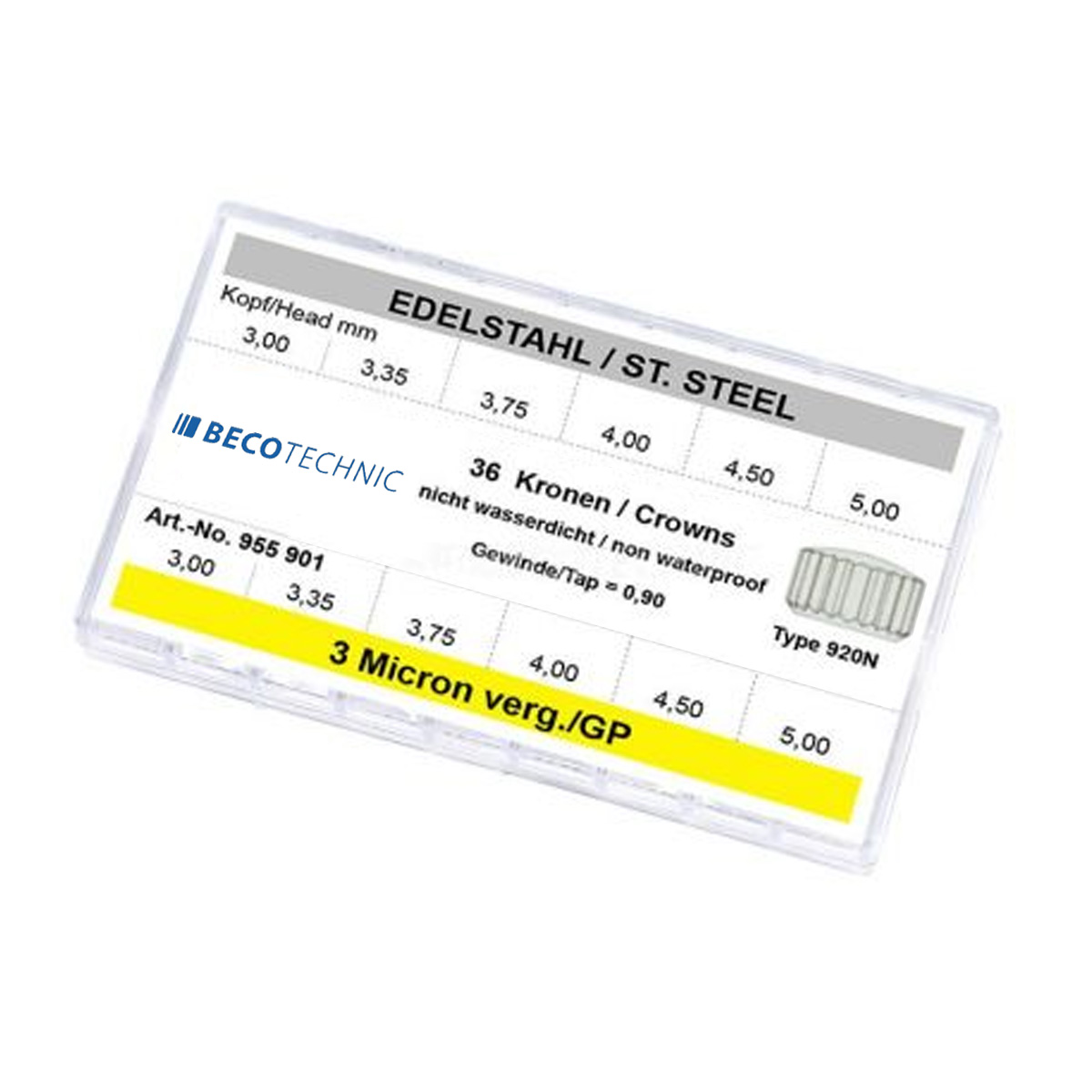 Assortments of crowns