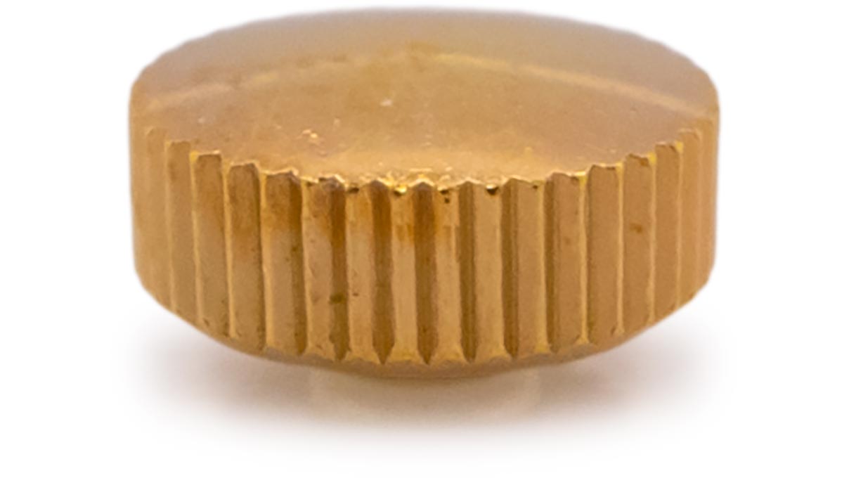 Wasserdichte Krone, Japanische Form, Edelstahl, Gelb, Kopf Ø 3 mm, Gewinde Ø 0,8 mm