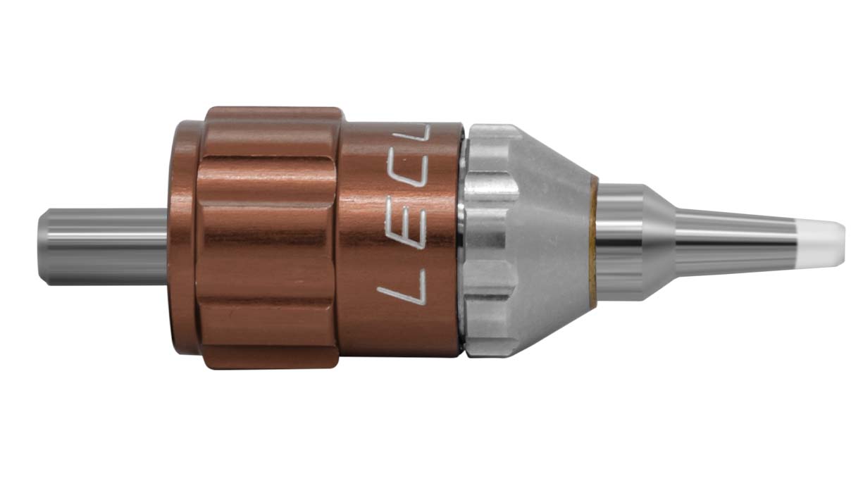 Lecureux Schraubendreherkopf Screw-On, einstellbar, Ø 1,5 mm, braun, mit Klingenhalter und
Nylonschutz