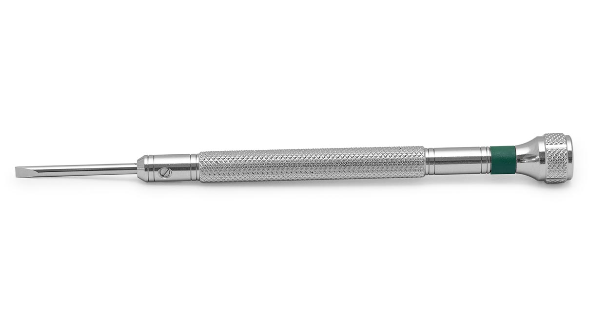 Bergeon 30080-08 screwdriver, blade 2 mm, green