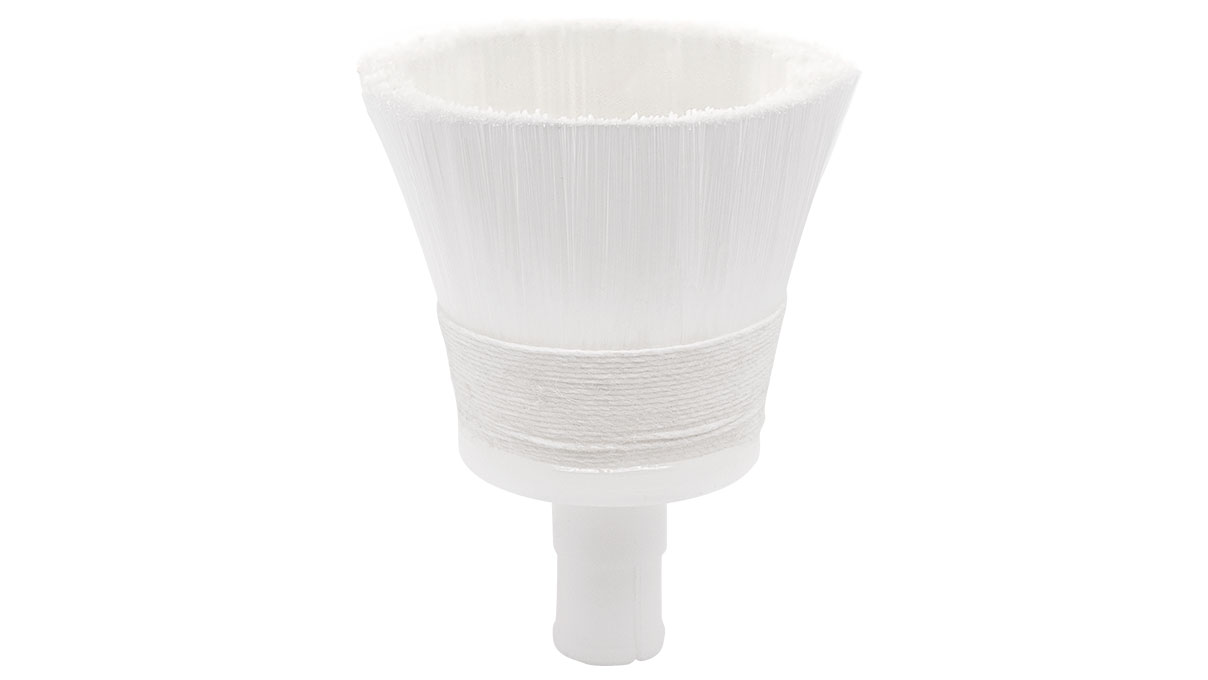 Borstel fijn Ø 35 mm, nylon 0,08 mm, wit, voor vacuümpompen