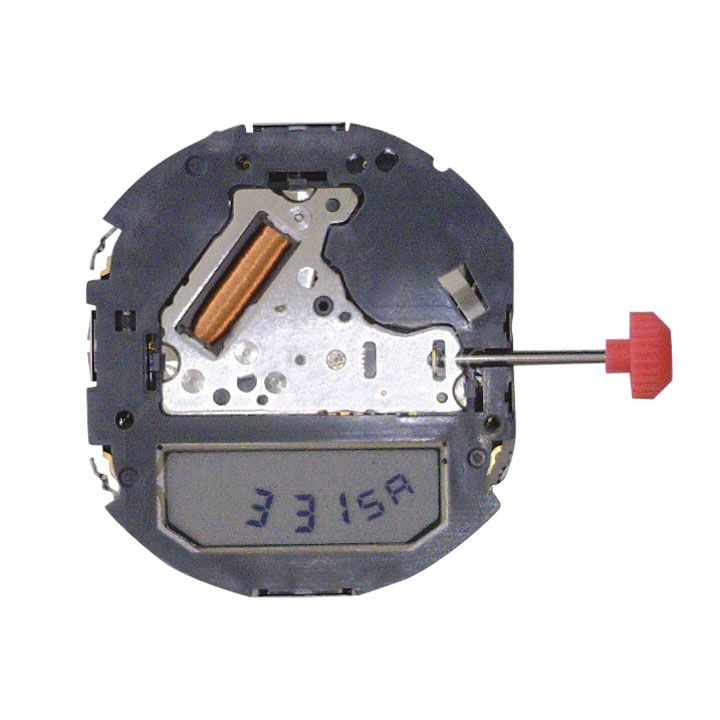 Mvt. Miyota T200 11 1/2''' SC 6DIGIT ALARM CHRONO 12 & 24HOURS LAMP Quartz (399 | SR927W)