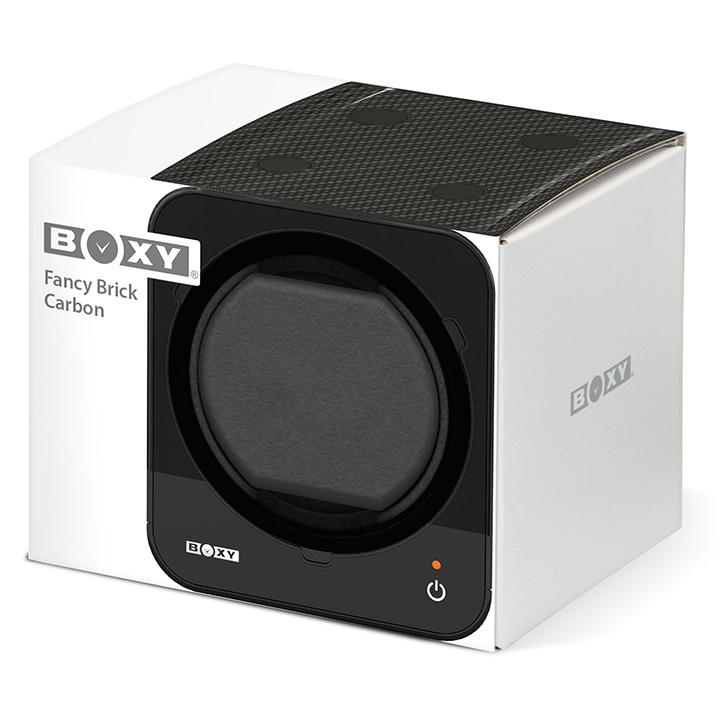 Boxy Fancy Brick watch winder, carbon, without adapter