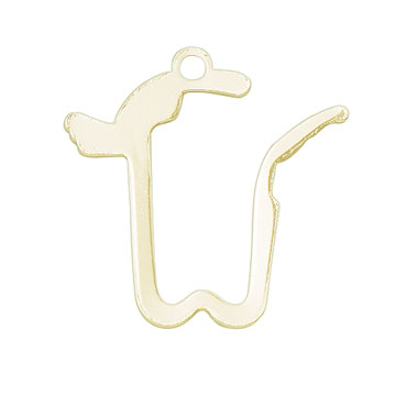 Hakenschnäpper, 1-reihig, 16 x 16 mm, Metall, vergoldet, poliert