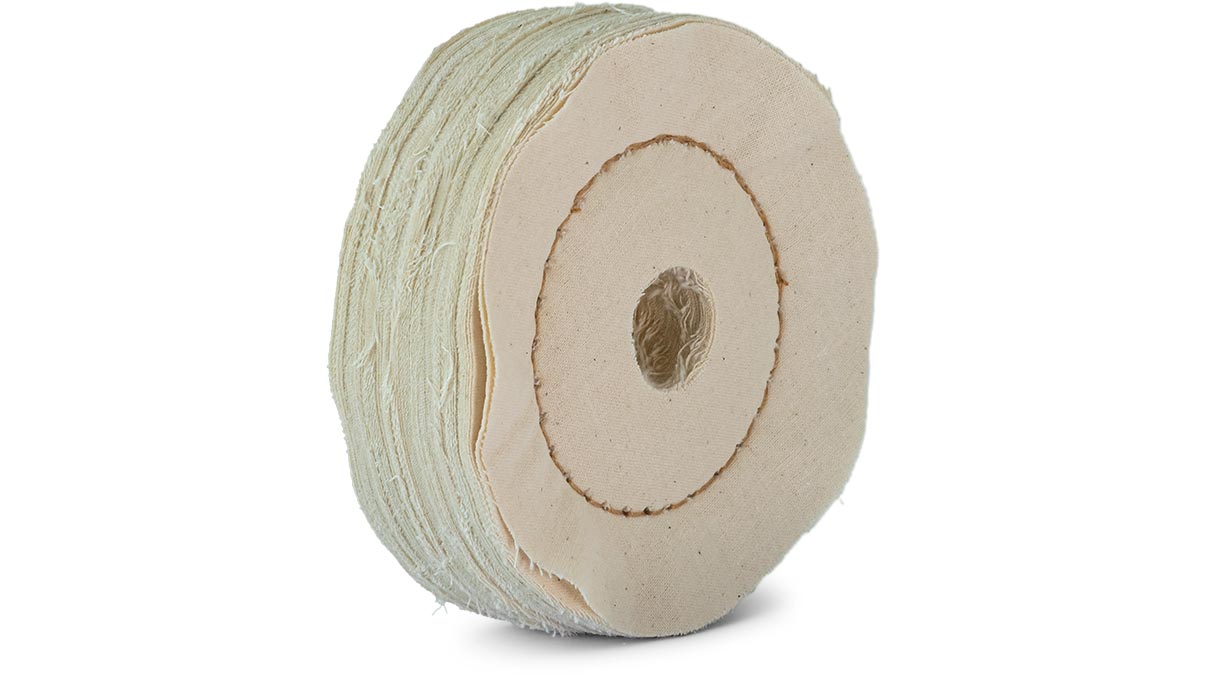 Polierscheibe, Baumwolle, Ø 120 x 30 mm, Bohrung 25 mm
