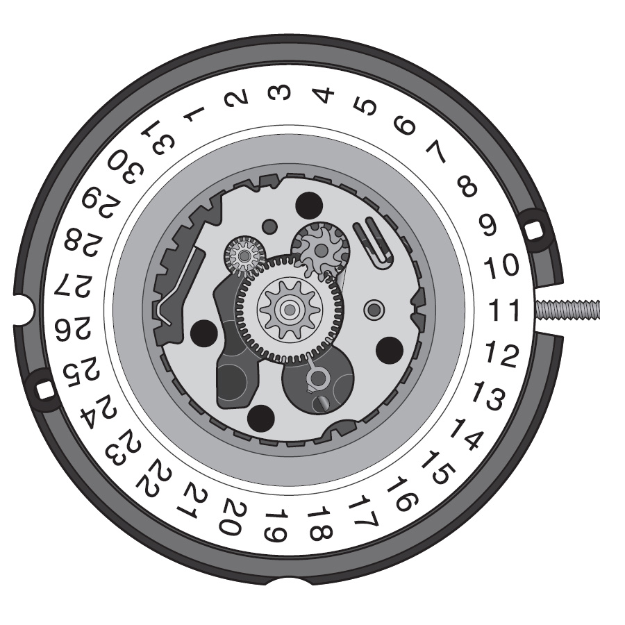 AU-Werk ETA 805.161 H2 11 1/2''' DATE3 SC 24HOURS Quarz (397 | SR726SW)