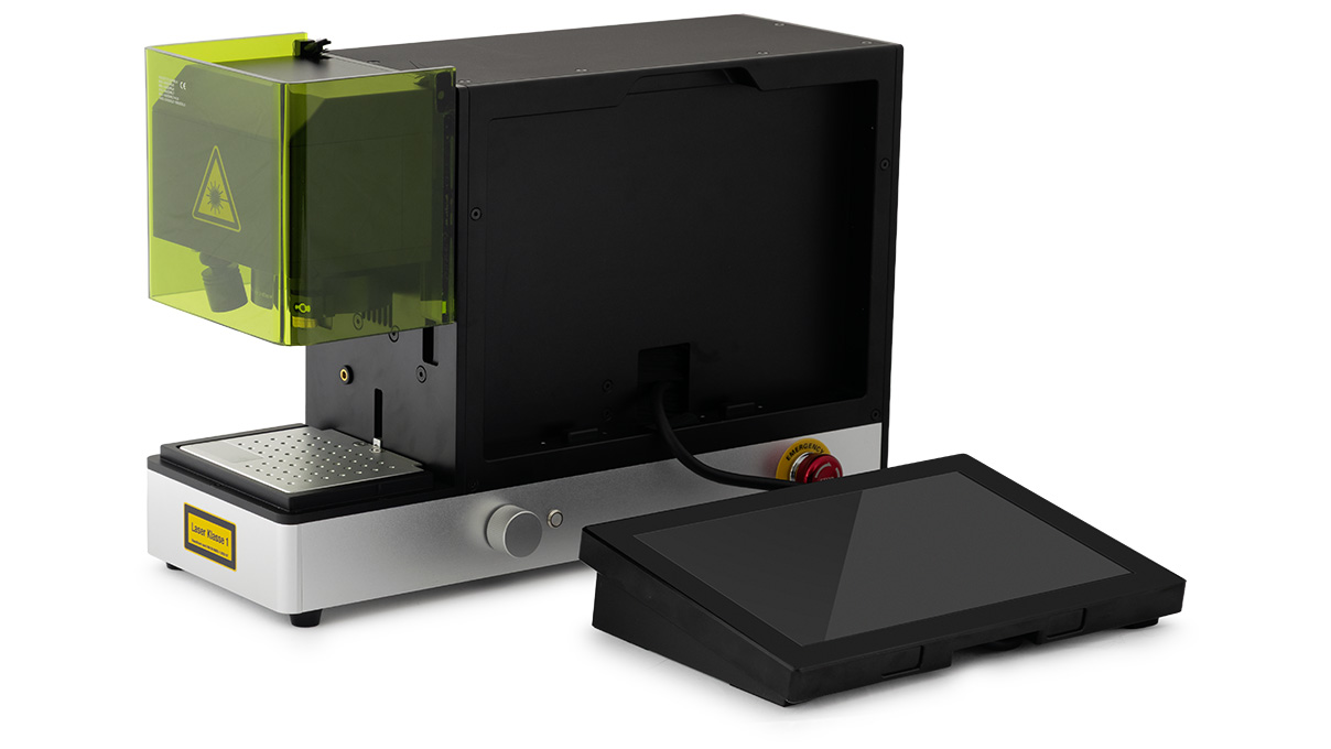 SLC Mini Gravurlasersystem, 20 W, integrierter Touchscreen, inkl. Software, 230 V