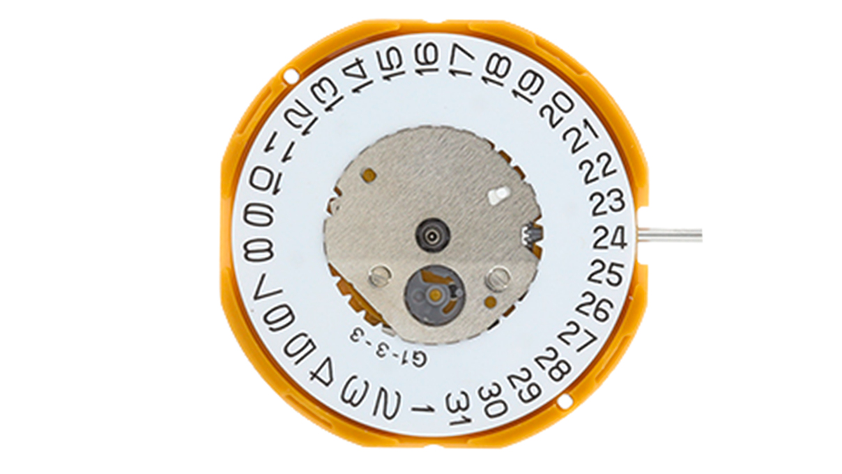 AU-Werk Miyota GM12 10 1/2''' DATE4.5, Parallel, SC Quartz (364 | SR621SW) - Vergoldet