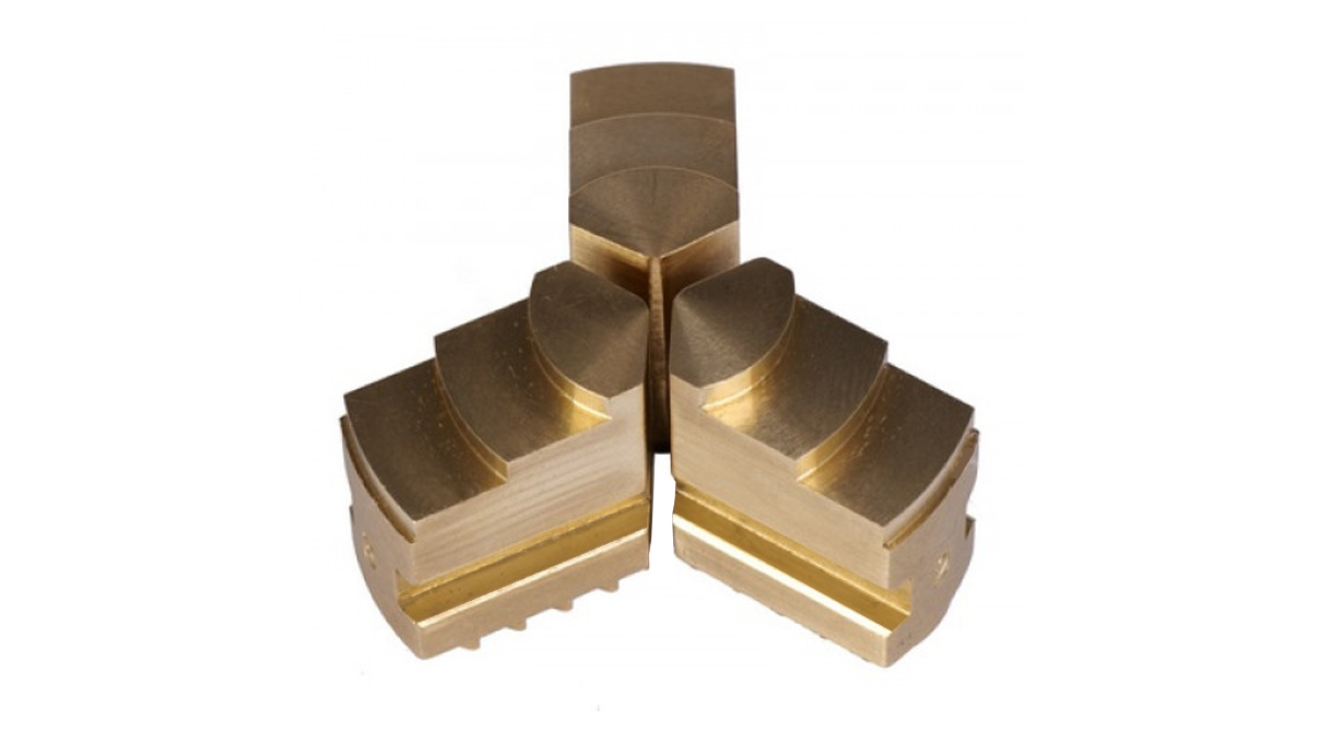 Set of 3 brass bits with cutting, internal clamping