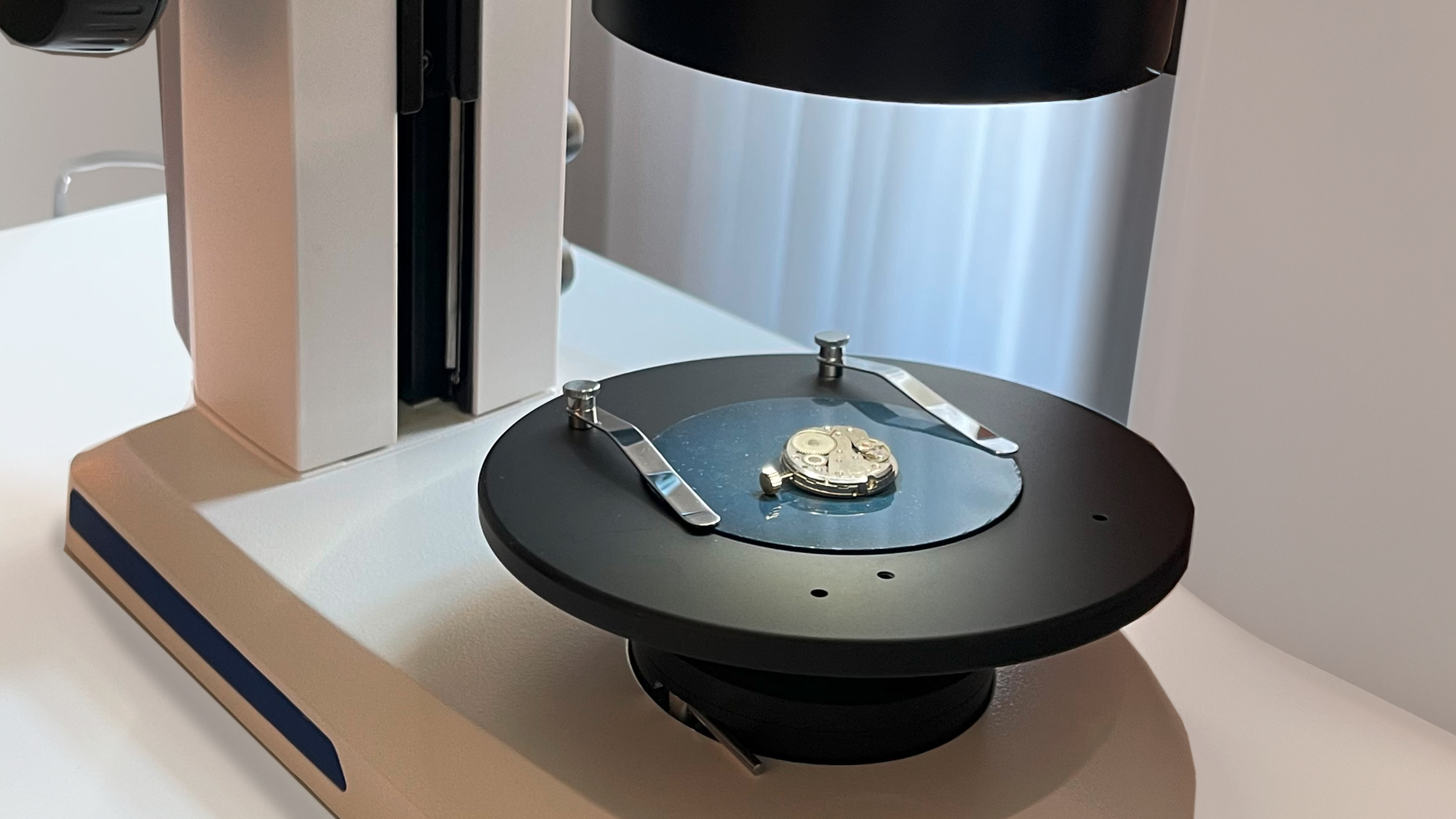 Zeiss ball table +/-30°, rotatable, Ø 158 mm, incl. Ø 84 mm adhesive pad plate and table springs for Zeiss table stands