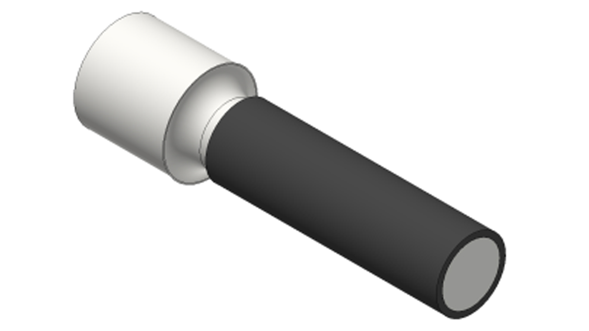 Glatte Gummirolle Ø 20 (M8), Shore 80, schwarz, für Crevoisier Maschinen