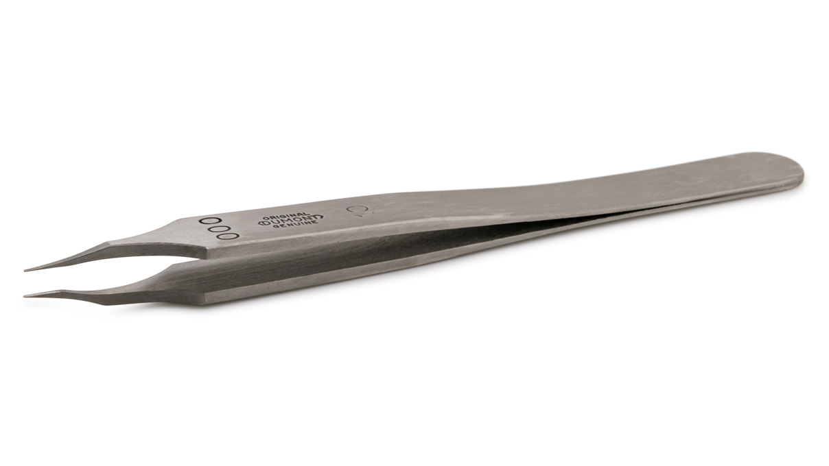 Dumont Tweezers Type 10/000, for Breguet spiral, stainless steel-carbon, 110 mm
