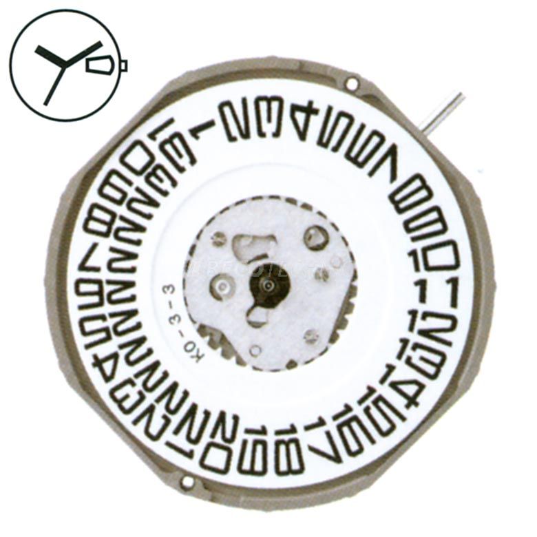 AU-Werk Miyota 2453/2415 13 1/2''' DATE3 SC BIG DATE Quarz (377 | SR626SW)