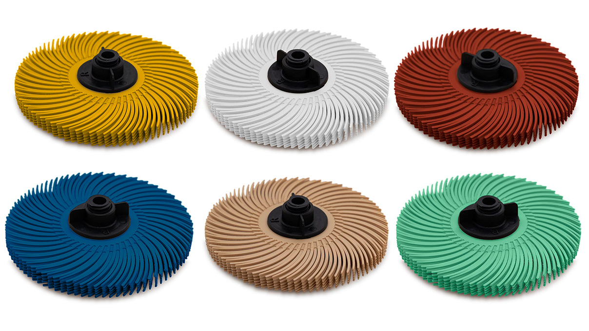 Jooltool Set met 3M borstels, korrel 80 - 400, 6 µm en 1 µm, Ø 75 mm, 6 stuks
