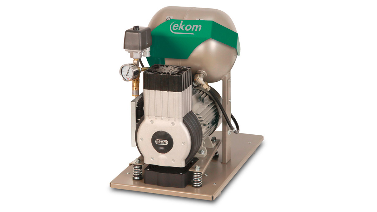 Ekom compressor DK50-10 Z, 12 bar, 10 l tank, oil-free, 230V/50Hz