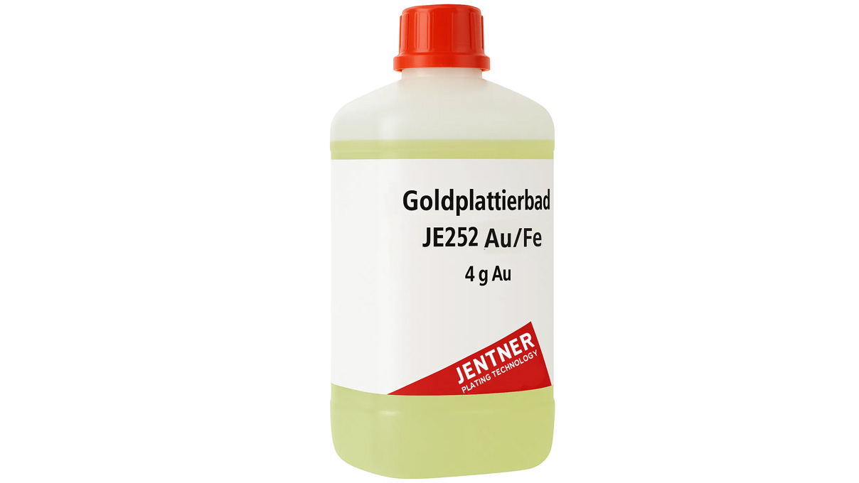 Goldplattierbad JE252, für Gelbgoldtöne, gebrauchsfertig 4g/L Au, 1 l