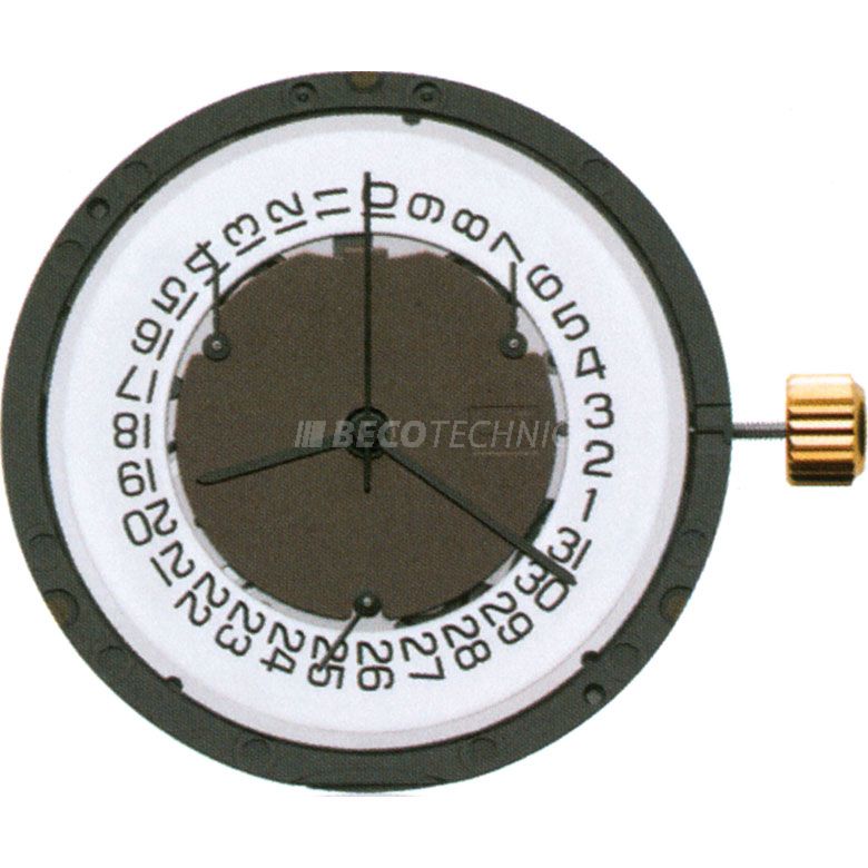 AU-Werk ETA G10.711 H1 13 1/4''' DATE4, HORIZ. 3EYES SS 1/10 30M CHRONO Quarz (394 | SR936SW)