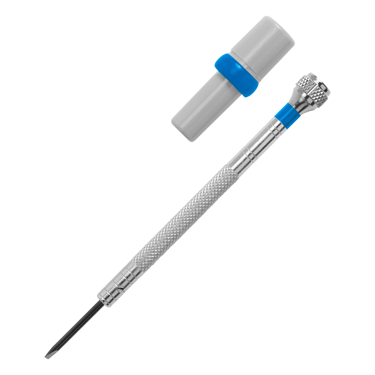 Basic screwdriver, slot, 2,5 mm, standard taper, blue, 3 spare blades