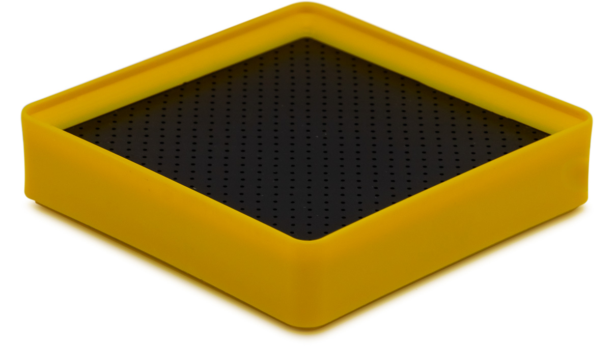 Lecureux Schraubenplatte mit Löchern, gelb, für Ø 0,5 mm