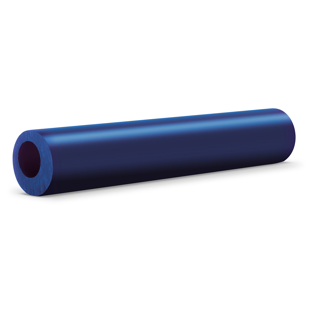 Carving wax tube, Ø 27 mm, off-center hole, blue, soft