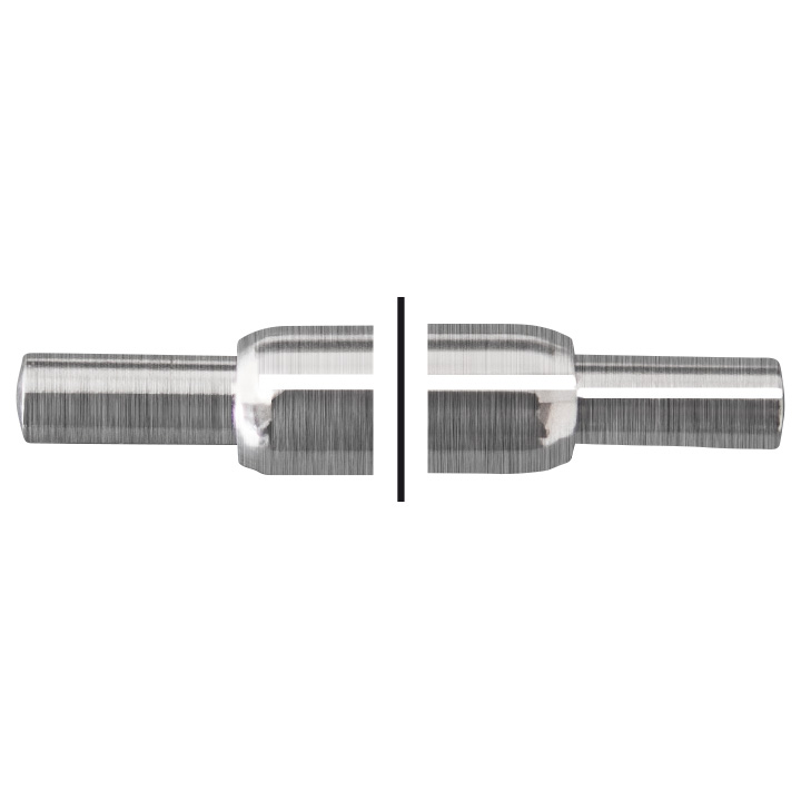 Federstege, ohne Ansatz, Länge 20 mm, Ø Rohr/Zapfen 2,0/1,20 mm, Zapfenlänge 2,8 mm