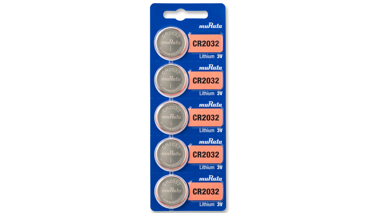 Murata Lithium Batterie CR 2032 in Stripverpackung Murata Lithium Batterie CR 2032 in Stripverpackung