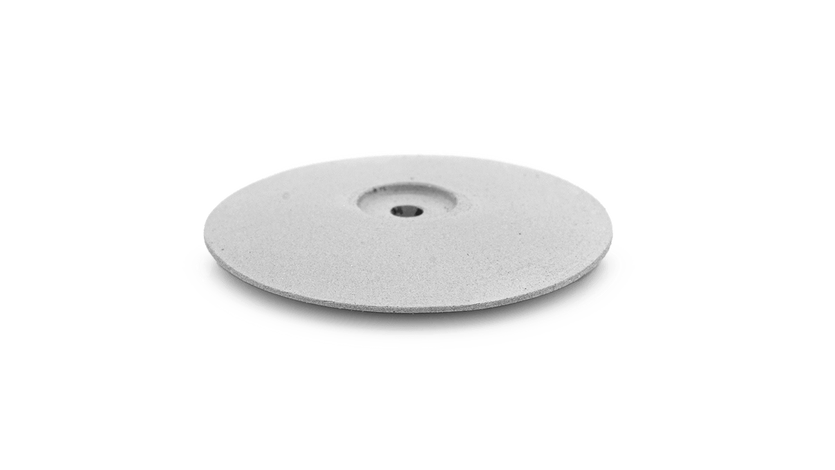 Polisher Universal, white, lens, Ø 22 x 4 mm, soft, grain coarse