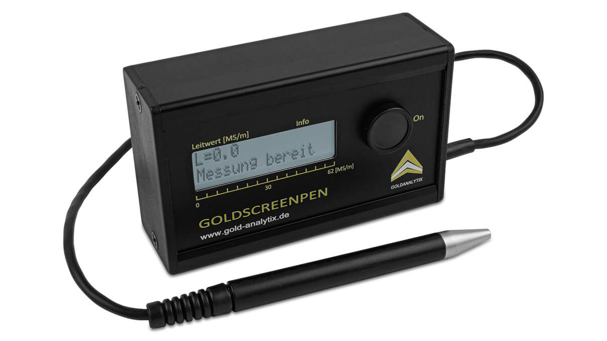 GoldScreenPen, Prüfgerät zur Echtheitsprüfung von Edelmetallen