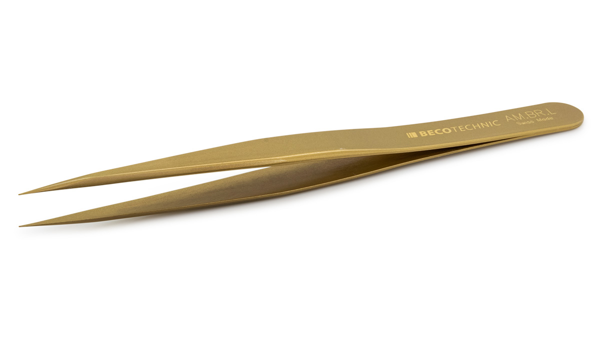 Beco Technic tweezers, Shape AM, Brass, BRA, 125 mm