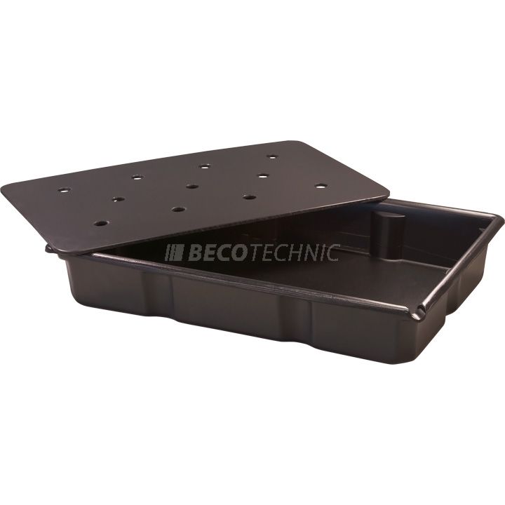 Laboratory drip pan for 20 l made of plastic with perforated plates
