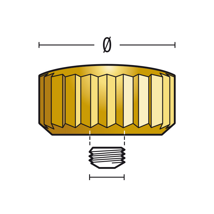 Krone 920 N, 3 Micron gelb, Rohr kurz, Ø 3,75, Tubus 2,0, Gewinde 0,80, wasserdicht