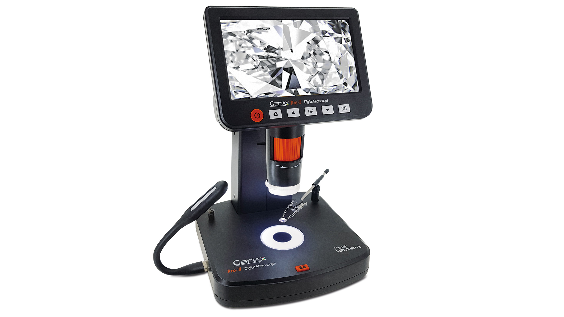 Gemax Pro-II digitale microscoop, met software, SD-kaart, stekker voor de EU en UK, 10x – 300x (1.200 digitaal)