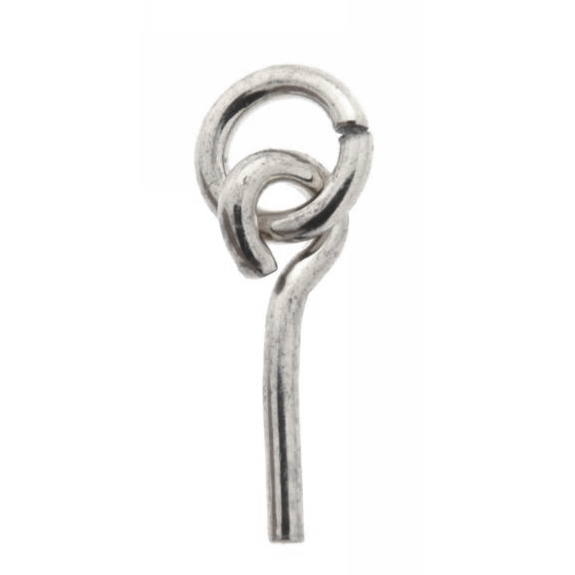 Jump rings, round, 925/- Silver, With pin, Ø 3,9 mm,