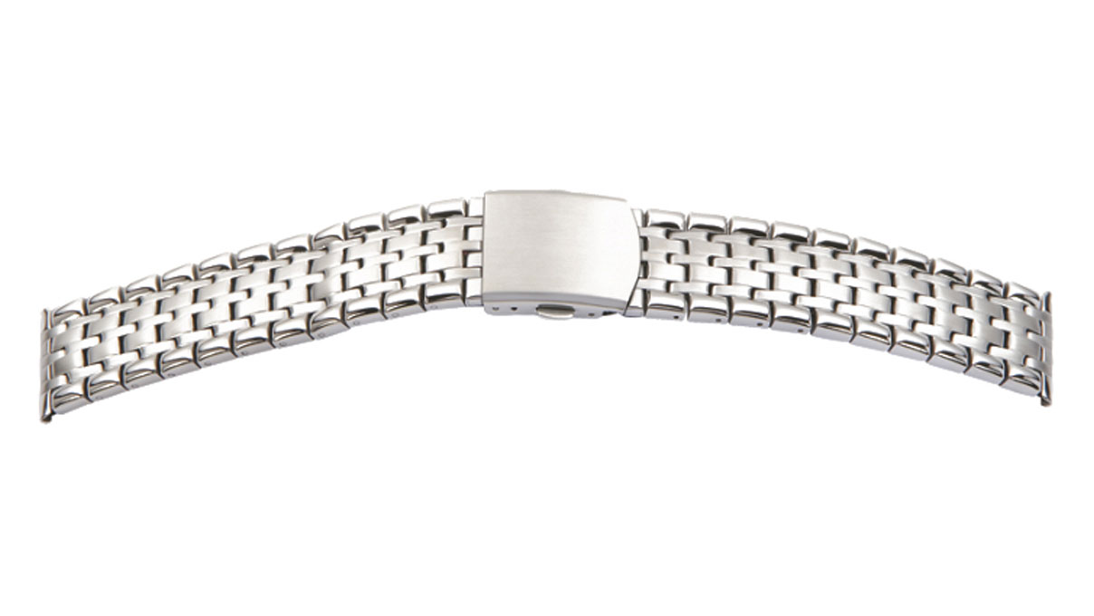 Brazalete de reloj, acero inoxidable, anchura 20 mm, orejeta 22 mm, longitud 175 mm