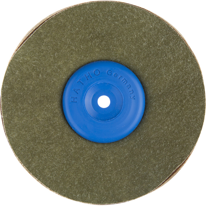 Hatho Polierschwabbel Cosima Soft, Baumwolle, grün, Ø 100 x 28 mm, silikoniert