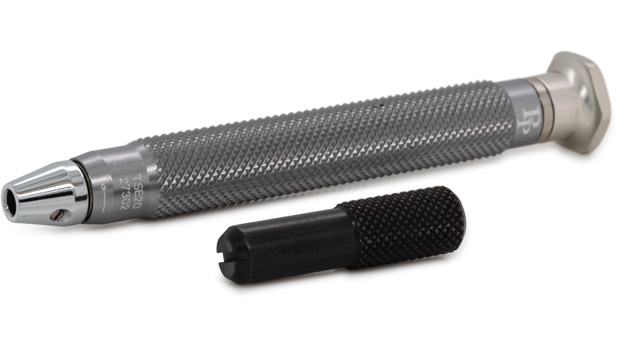 Petitpierre screwdriver TSE-20, torque 5 - 55 mNm, for reducing sleeves